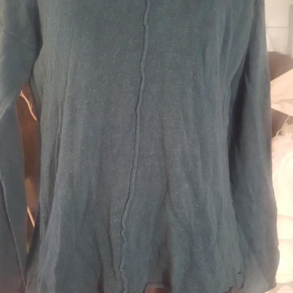 PRANA TEAL GREEN SWEATER WITH NET sz med - Picture 3 of 8
